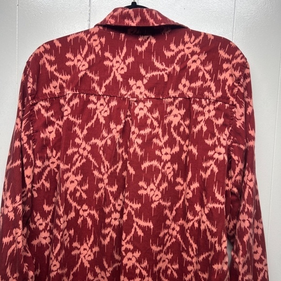 Knox Rose Floral Button Front Long Sleeve Bohemian Shirt Women's Size XL - Picture 7 of 10
